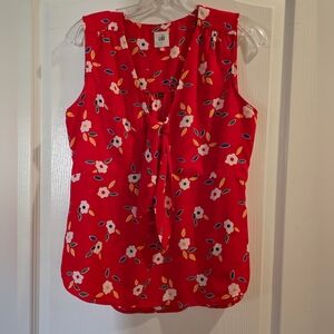 Cabi Tied Up Tank Floral V-neck Sleeveless